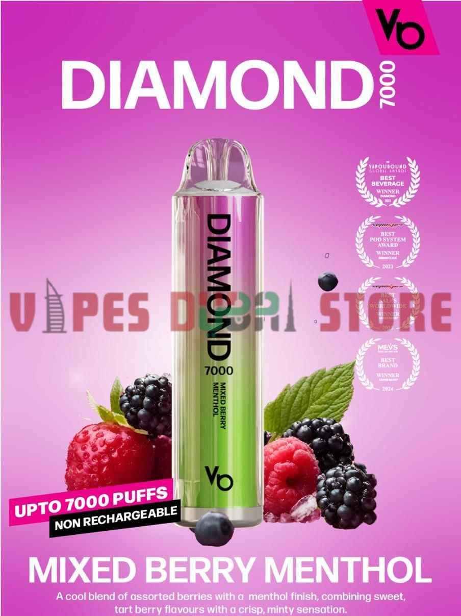 VAPES BARS Diamond 7000 Puffs 20MG Nicotine Disposable Vape in Dubai MIXED BERRY MENTHOL VAPES BARS Diamond 7000 Puffs 20MG Nicotine Disposable Vape in Dubai MIXED BERRY MENTHOL