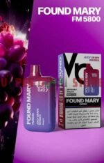 VAPES BARS Found Mary FM5800 Disposable 5800 Puffs Rechargeable Vape in UAE juicy grape berries