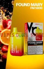 VAPES BARS Found Mary FM5800 Disposable 5800 Puffs Rechargeable Vape in UAE strawberry lime