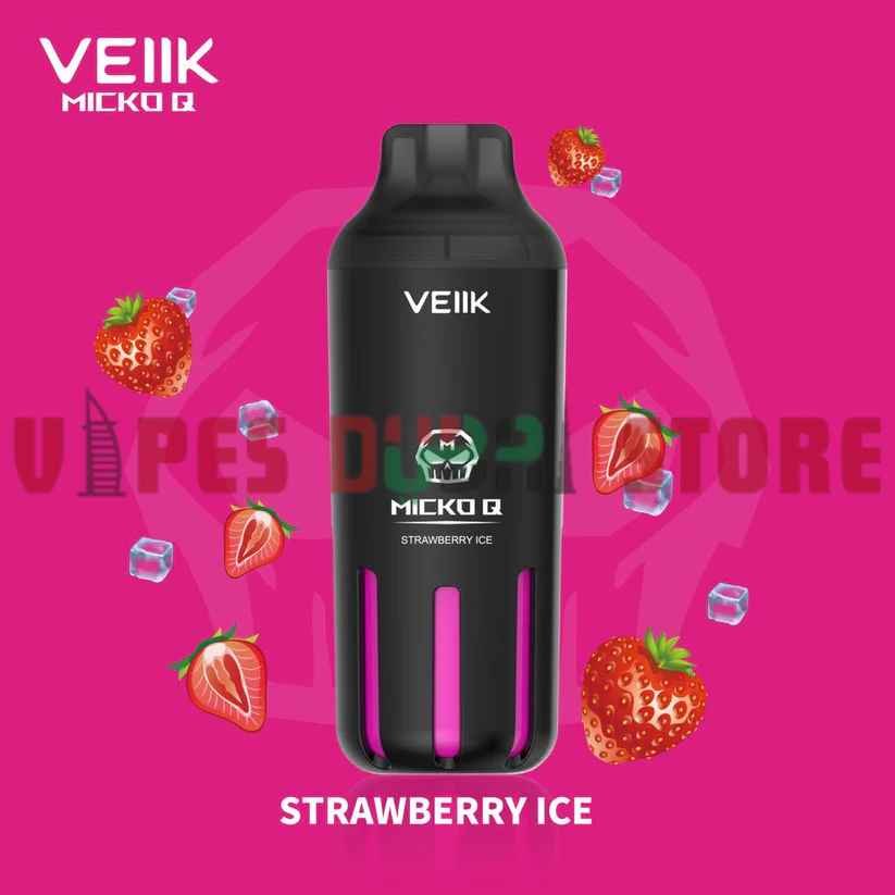 VEIIK MICKO Q 5500 Puffs 30mg Disposable Vape in Dubai strawberry ice VEIIK MICKO Q 5500 Puffs 30mg Disposable Vape in Dubai strawberry ice