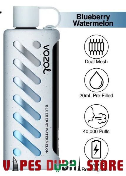 VOZOL Gear Shisha 40,000 Puffs Disposable Vape Price in Dubai Blueberry Watermelon VOZOL Gear Shisha 40,000 Puffs Disposable Vape Price in Dubai Blueberry Watermelon