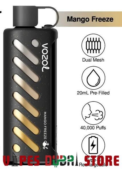 VOZOL Gear Shisha 40,000 Puffs Disposable Vape Price in Dubai Mango Freeze VOZOL Gear Shisha 40,000 Puffs Disposable Vape Price in Dubai Mango Freeze