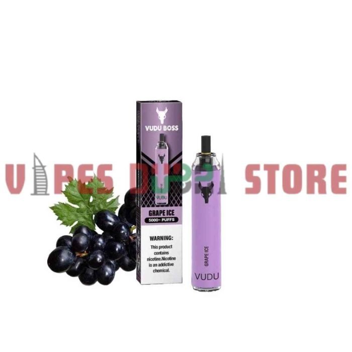 VUDU Boss 5000 Puffs 50MG Disposable Vape In Dubai Grape-Ice