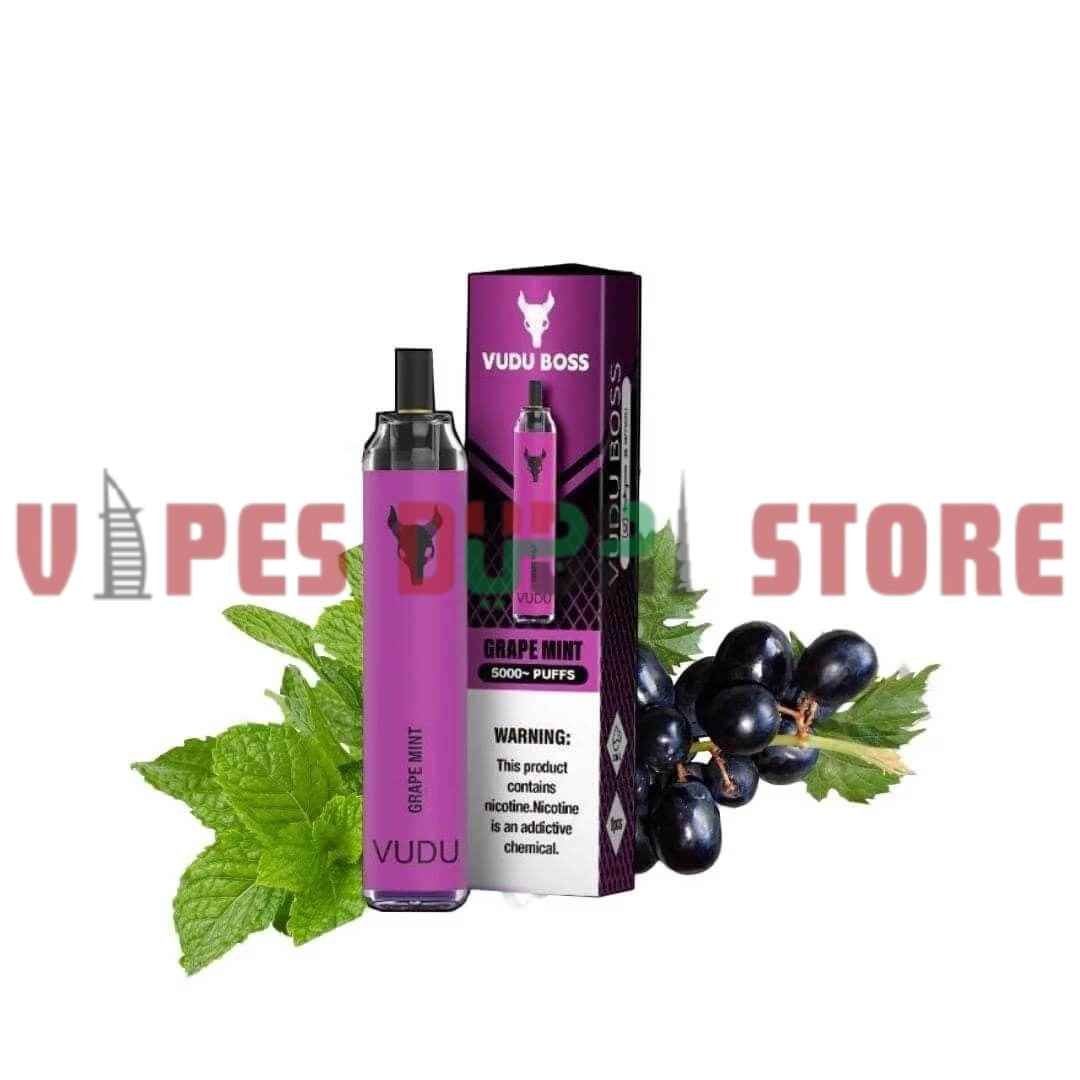 VUDU Boss 5000 Puffs 50MG Disposable Vape In Dubai Grape-Mint VUDU Boss 5000 Puffs 50MG Disposable Vape In Dubai Grape-Mint