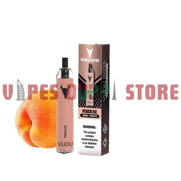 VUDU Boss 5000 Puffs 50MG Disposable Vape In Dubai Peach-Ice