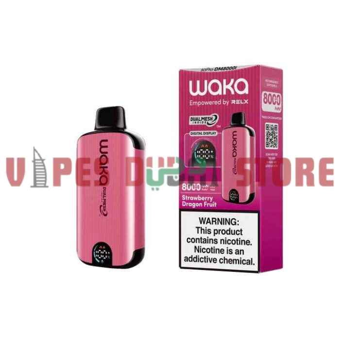 WAKA SoPro DM8000i Disposable 8000 Puffs 20MG Rechargeable Vape in Dubai STRAWBERRY-DRAGON-FRUIT WAKA SoPro DM8000i Disposable 8000 Puffs 20MG Rechargeable Vape in Dubai STRAWBERRY-DRAGON-FRUIT