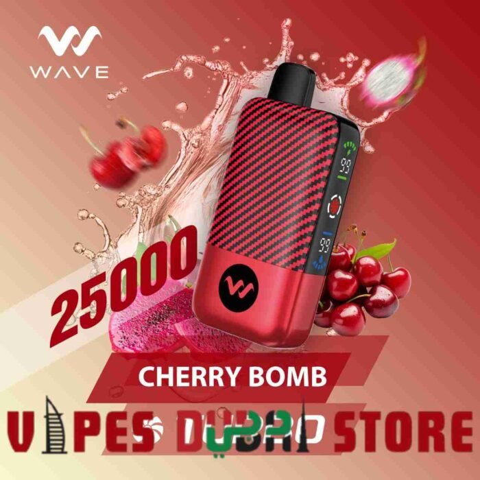 WAVE Turbo 25000 Puffs 50MG Disposable Vape Price in Dubai CHERRY BOMB