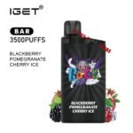 iget bar 3500 puffs disposable vape in dubai BLACKBERRY POMEGRANATE CHERRY ICE