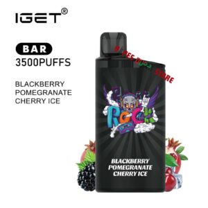 iget bar 3500 puffs disposable vape in dubai BLACKBERRY POMEGRANATE CHERRY ICE