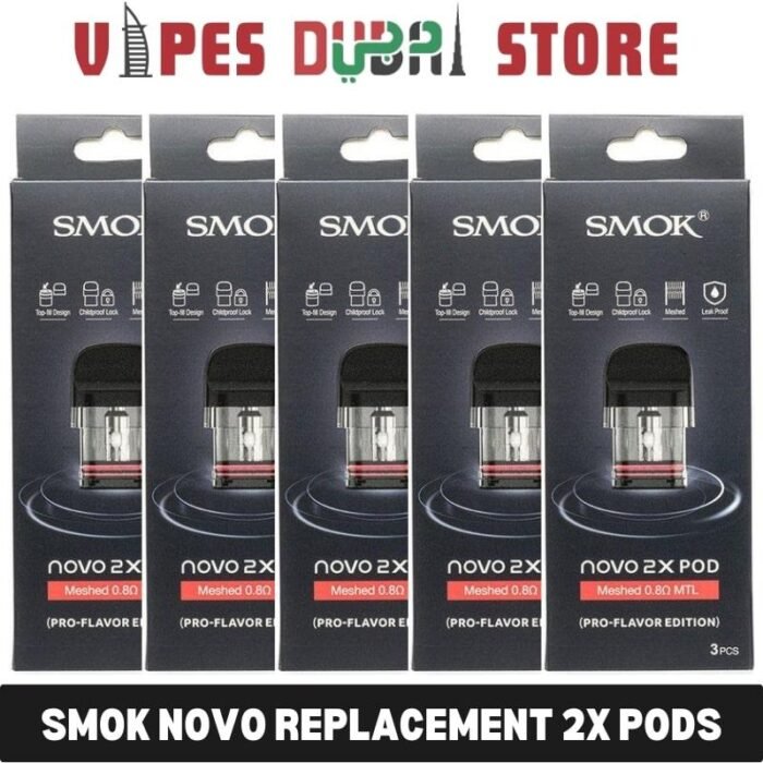 smok novo 2x pods meshed mtl 08ohm 09ohm replacement pods in dubai uae
