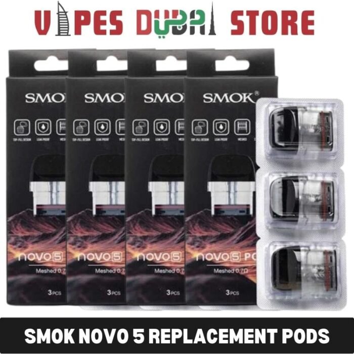 smok novo 5 pods mesh 07ohm mtl replacement pod cartridge in dubai uae