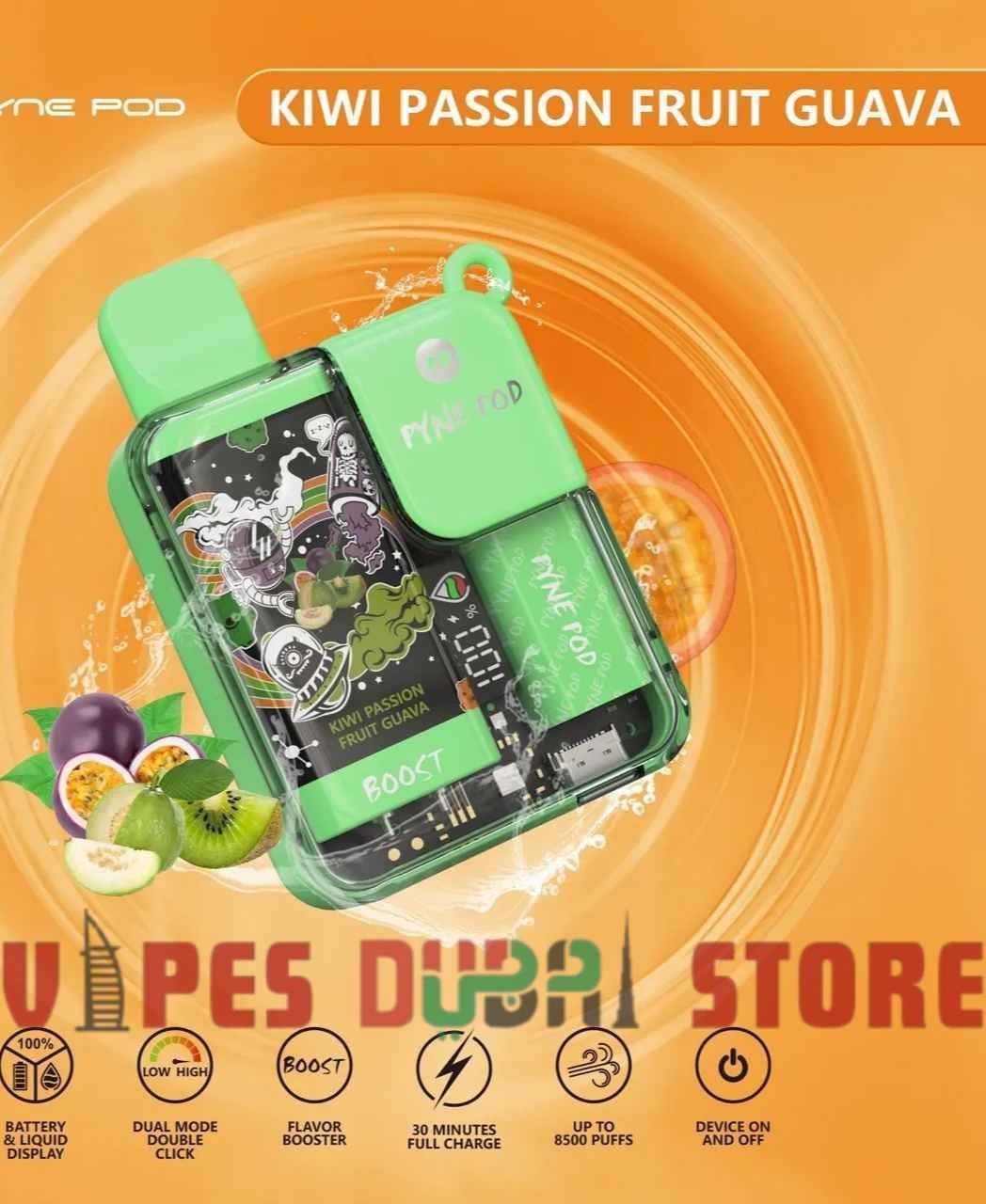 Pyne-Pod-8500-Disposable-Vape-Kiwi-Passion-Fruit-Guava- Pyne-Pod-8500-Disposable-Vape-Kiwi-Passion-Fruit-Guava-