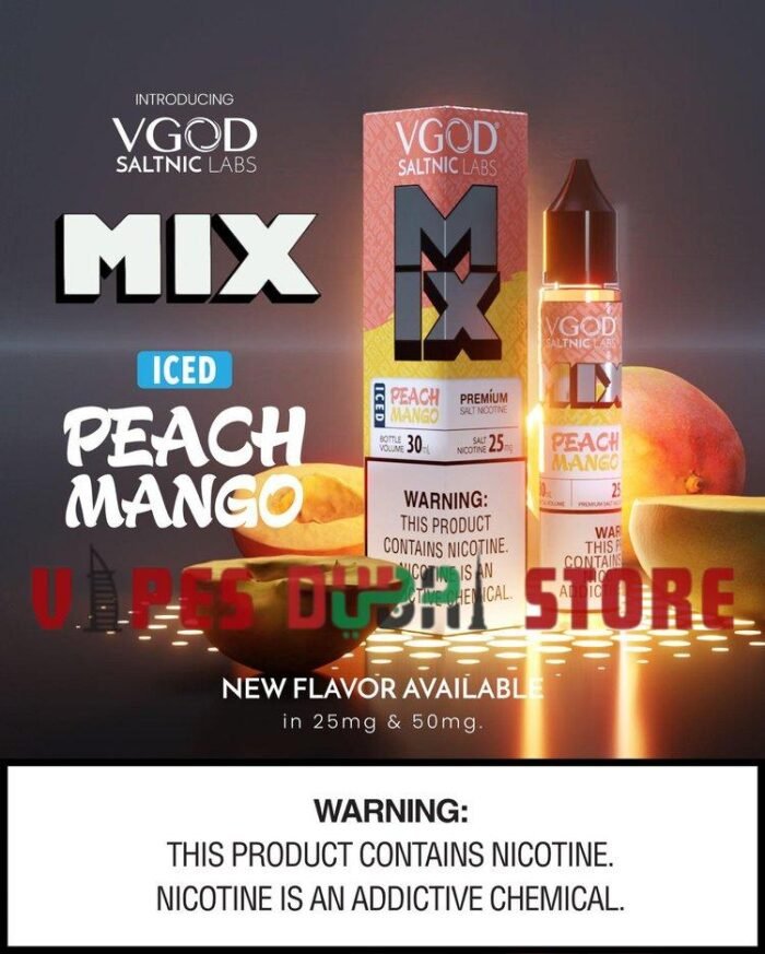 VGOD Mix Saltnic Price in Dubai ICED PEACH MANGO