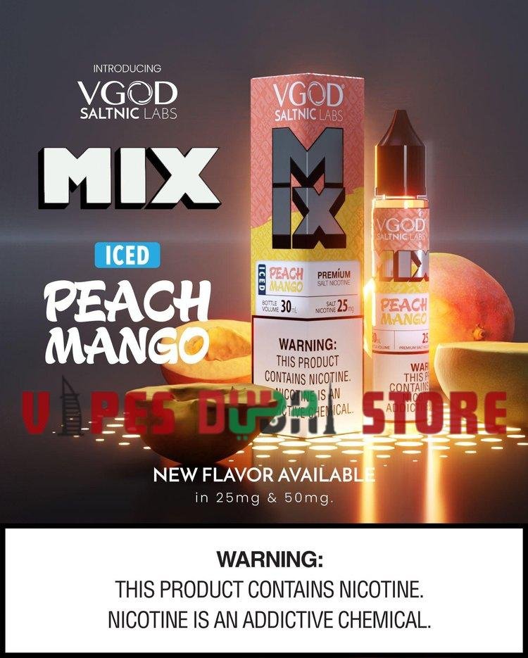 VGOD Mix Saltnic Price in Dubai ICED PEACH MANGO VGOD Mix Saltnic Price in Dubai ICED PEACH MANGO