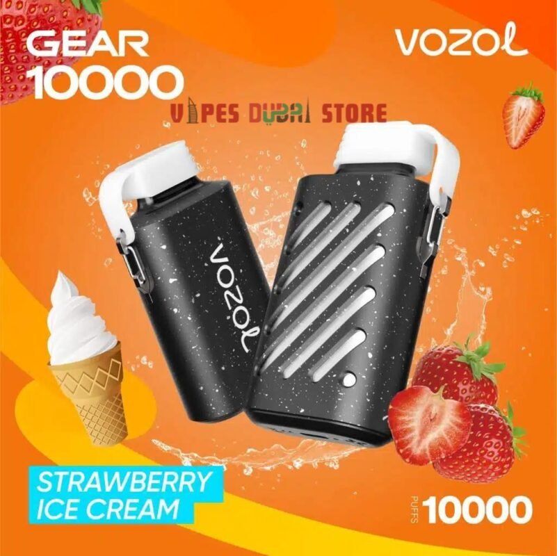 VOZOL GEAR 10000 PUFFS Disposable Vape in Dubai Strawberry Ice Cream