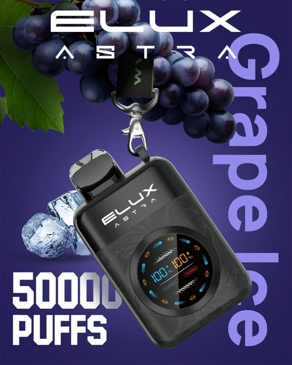 Elux Astra 50000 Puffs Disposable Vape Grape Ice Elux Astra 50000 Puffs Disposable Vape Grape Ice