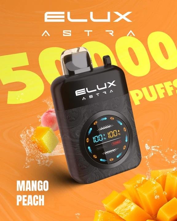 Elux Astra 50000 Puffs Disposable Vape Mango Peach Elux Astra 50000 Puffs Disposable Vape Mango Peach