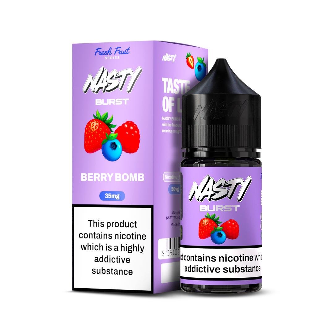 Nasty Burst Salt E-liquid Berry Bomb Nasty Burst Salt E-liquid Berry Bomb