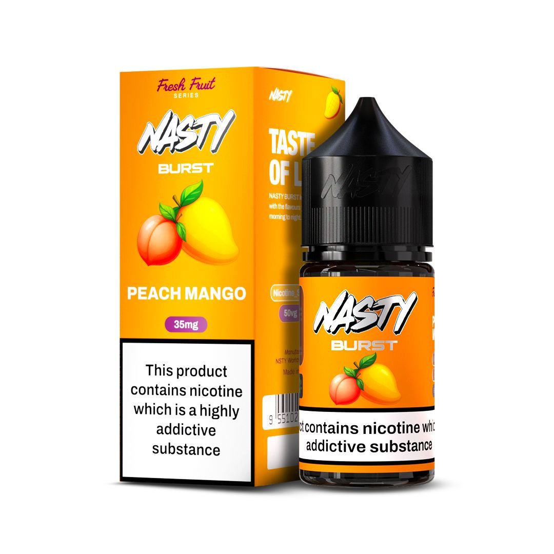 Nasty Burst Salt E-liquid Peach Mango Nasty Burst Salt E-liquid Peach Mango
