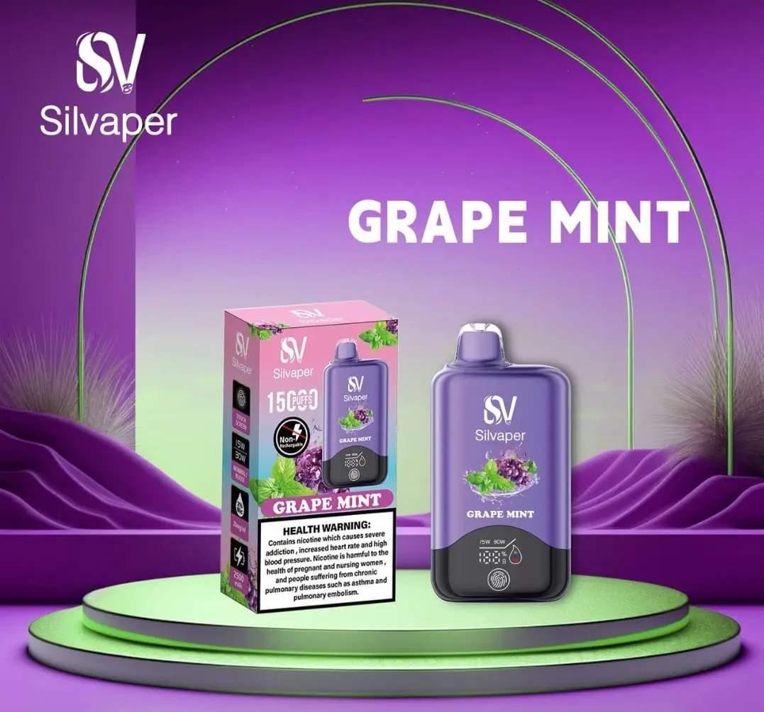 Silvaper-15000-Puffs-Disposable-Vape-Grape-Mint Silvaper-15000-Puffs-Disposable-Vape-Grape-Mint