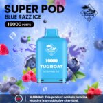 Tugboat Super 16000 Pod Cartridges Disposable Vape Blueberry-Raspberry-Ice