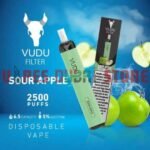 Vudu Filter 2500 Puffs 50Mg Disposable Vape In UAE Sour-Apple
