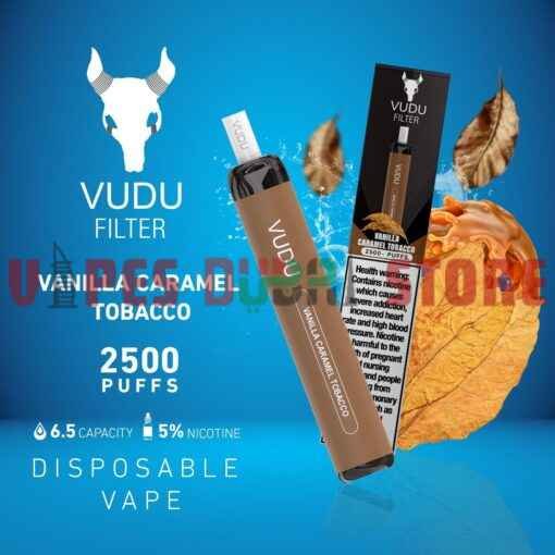 Vudu Filter 2500 Puffs 50Mg Disposable Vape In UAE Vanila-Cramel-Tobacco Vudu Filter 2500 Puffs 50Mg Disposable Vape In UAE Vanila-Cramel-Tobacco