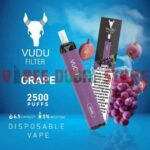Vudu Filter 2500 Puffs 50Mg Disposable Vape In UAE grape