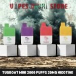Tugboat Mini 2000 Puffs 20MG Nicotine Disposable Vape in Dubai