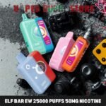 elf bar ew 25000 puffs 50mg nicotine ice adjustable disposable vape