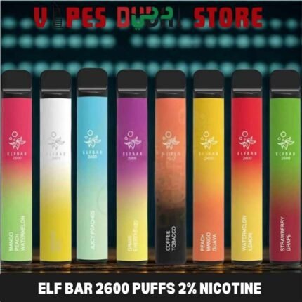 Elf Bar 2600 Puffs 2_ nicotine Disposable Vape 1050mAh Vape in Dubai