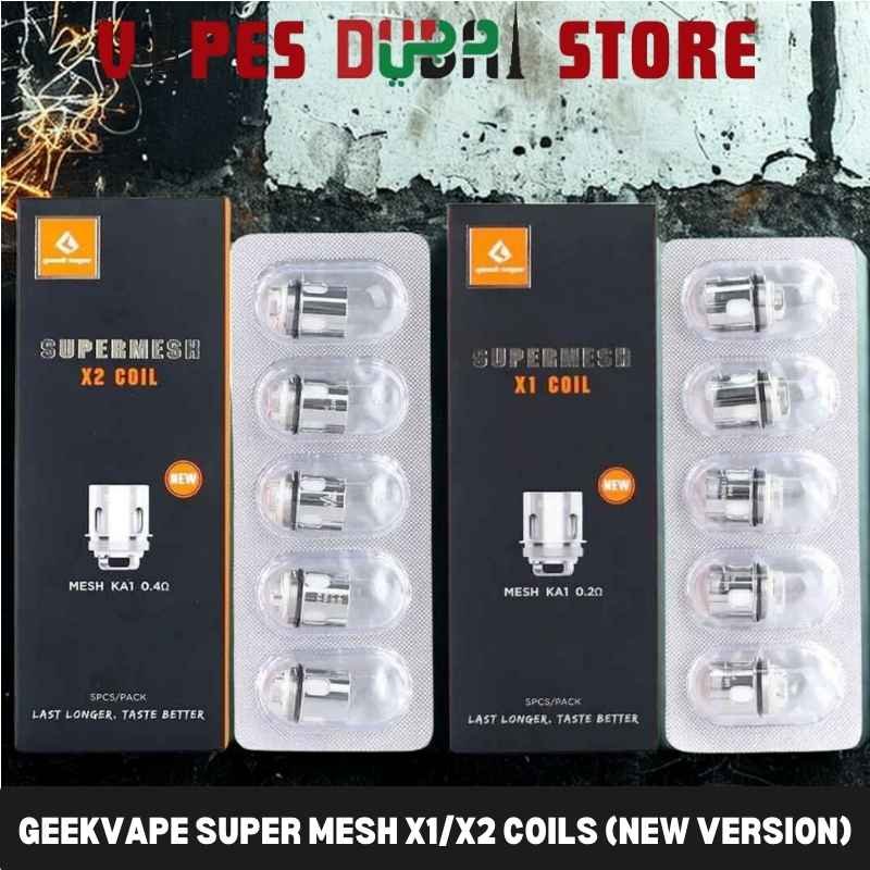 GEEKVAPE Super Mesh X1X2 Coils (New Version) – 5pcspack in Dubai, UAE GEEKVAPE Super Mesh X1X2 Coils (New Version) – 5pcspack in Dubai, UAE