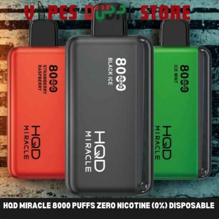 HQD Miracle 8000 Puffs Zero Nicotine disposable vape in Dubai