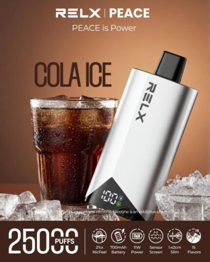 RELX Peace 25k puffs 20MG Disposable Vape in Dubai Cola Ice