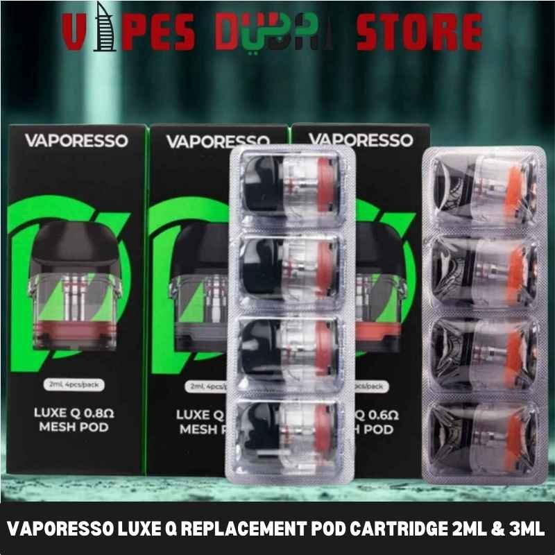 VAPORESSO Luxe Q Replacement Pod Cartridge 2ml & 3ml (Pack of 4 PCS) in Dubai, UAE