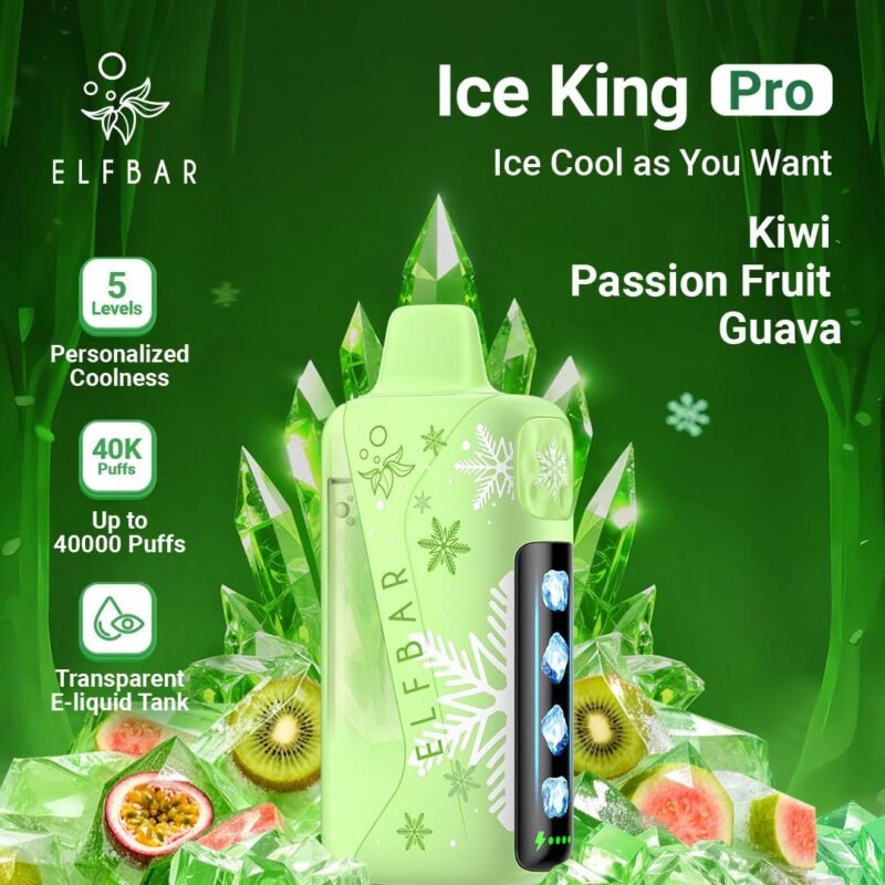elfbar ice king pro 40000 puffs disposable vape in Dubai passionn fruit guava