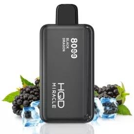 HQD Miracle 8000 Puffs Zero Nicotine disposable vape black ice