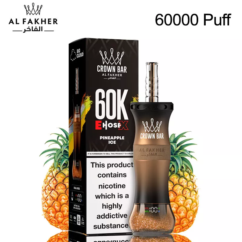 Alfakher E-hore 60k puff Disposable Vape in Dubai pineapple ice