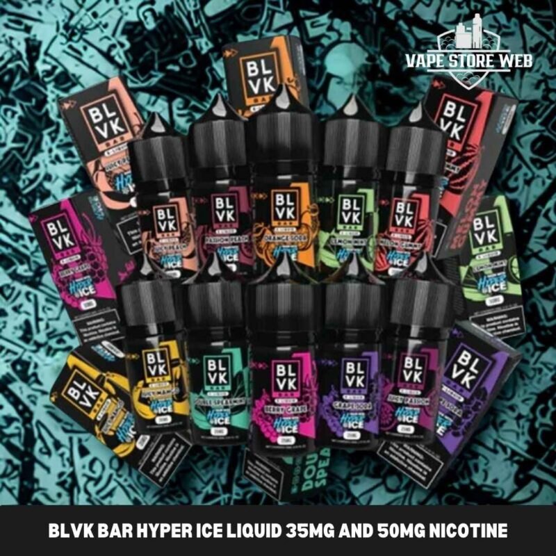 Blvk bar hyper ice liquid 35mg and 50mg nicotine