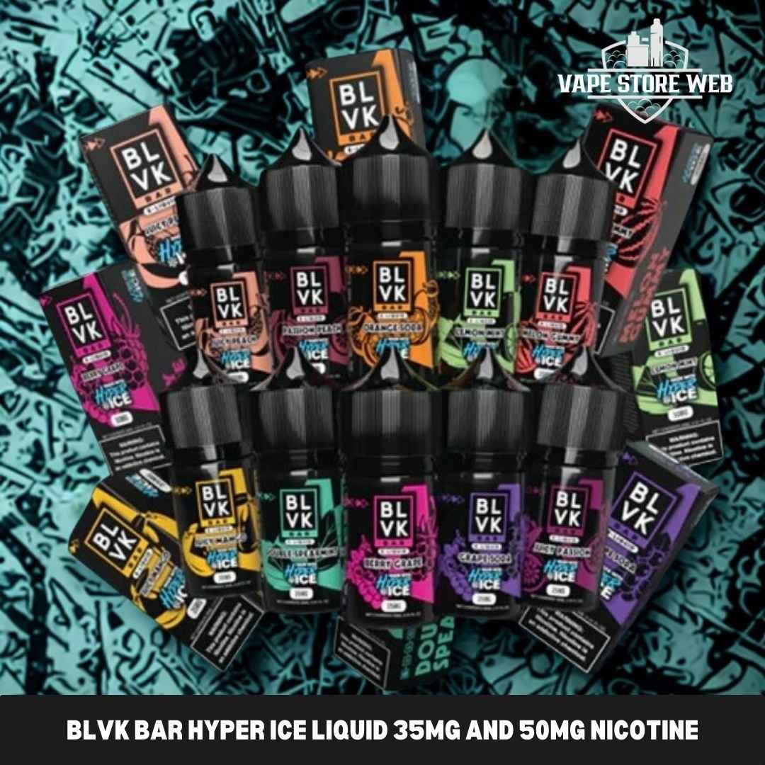 Blvk bar hyper ice liquid 35mg and 50mg nicotine