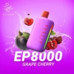 Elfbar ep 8000 puffs 5_(50mg) none rechargeable disposable vape in Dubai GRAPE-CHERRY