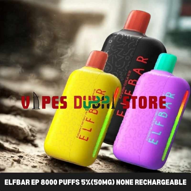 Elfbar ep 8000 puffs 5_(50mg) none rechargeable disposable vape in Dubai Elfbar ep 8000 puffs 5_(50mg) none rechargeable disposable vape in Dubai