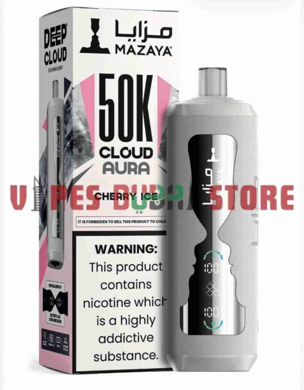 MAZAYA CLOUD AURA 50K Disposable Vape in Dubai cherry ice