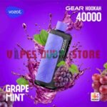 VOZOL Gear Hookah 40000 Puffs Disposable Vape 5mg in the UAE grape mint