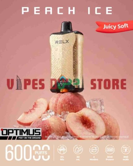 relx optimus up to 60000 puffs 50mg peach ice