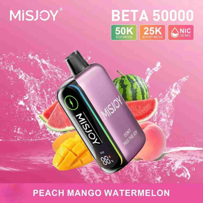 MISJOY Beta 50000 Puffs Disposable Peach Mango Watermelon