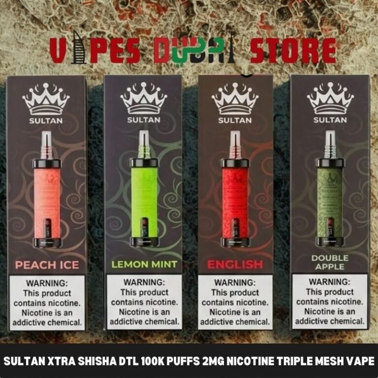 Sultan xtra shisha Dtl 100k puffs 2mg nicotine triple mesh vape