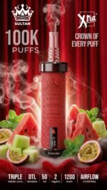 Sultan xtra shisha Dtl 100k puffs 2mg nicotine triple mesh vape in Dubai Love 66