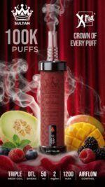 Sultan xtra shisha Dtl 100k puffs 2mg nicotine triple mesh vape in Dubai lady killer