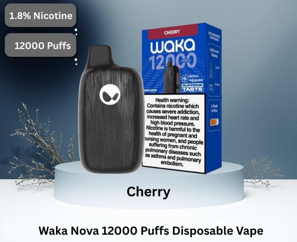Waka Nova 12000 Puffs 18MG Disposable Vape in UAE Cherry